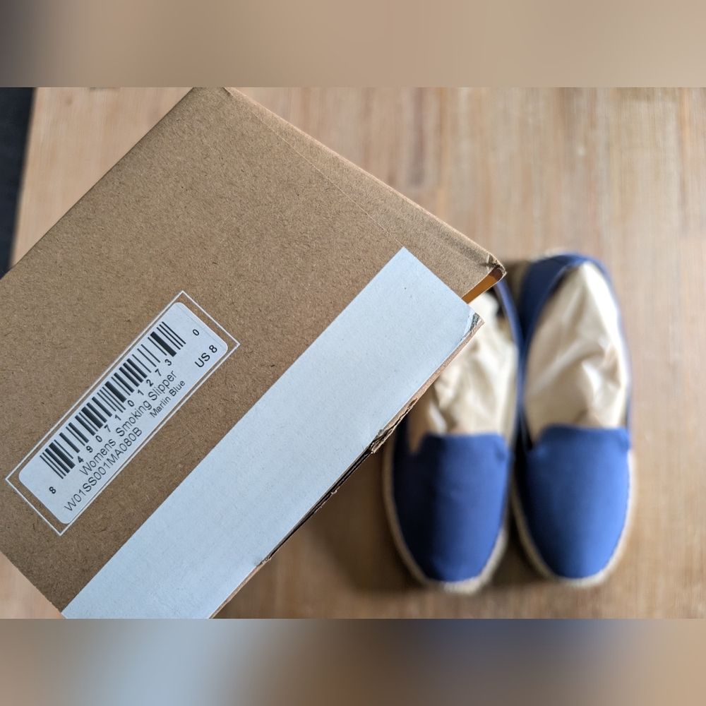 SOLUDOS The Smoking Original Espadrille Marlin Blue New In Box Size 8 - Picture 8 of 8